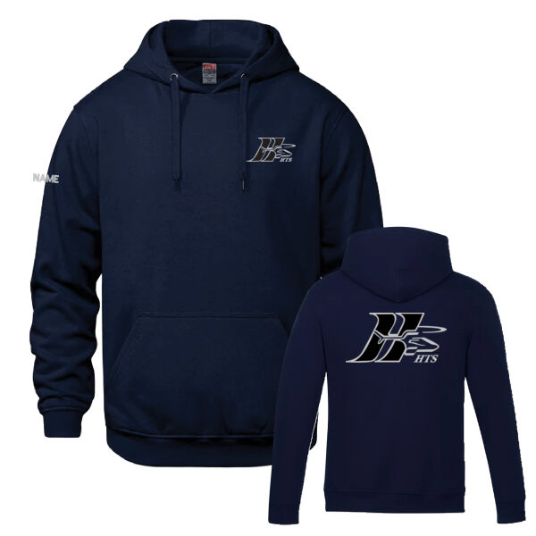 Vault Unisex Grayscale Emblem & Back Printed Staff Hoodie Thumbnail
