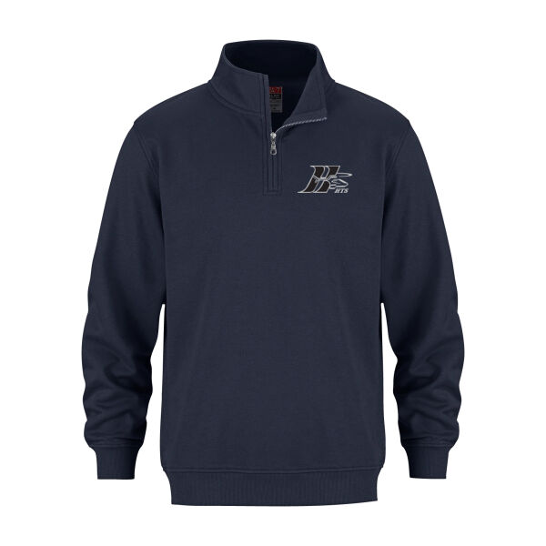 Flux Unisex Grayscale Emblem Printed Quarter Zip Thumbnail