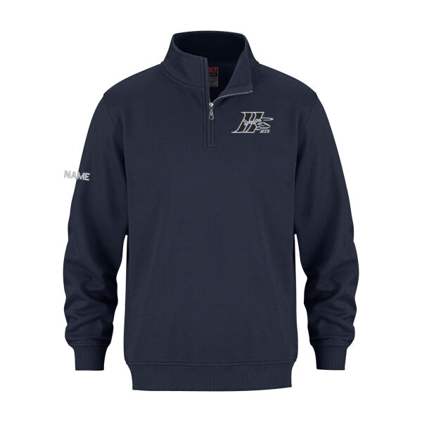 Flux Unisex Grayscale Emblem Embroidered Staff Quarter Zip Thumbnail