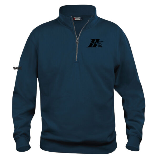 Clique Unisex One Colour Emblem Printed Staff Quarter Zip Thumbnail