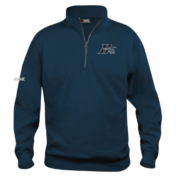Clique Unisex Grayscale Emblem Printed Staff Quarter Zip Thumbnail