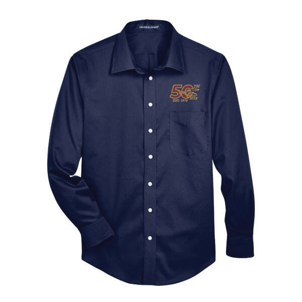 D&J Men's 50th Anniversary Embroidered Woven Button-Up Shirt Thumbnail