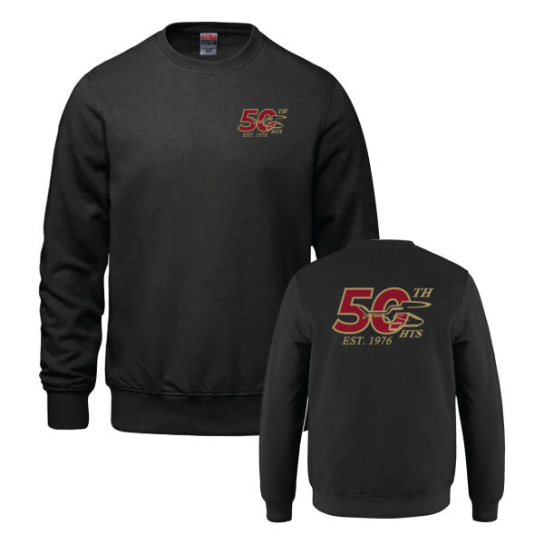 Vault Unisex 50th Anniversary Emblem & Back Printed Crewneck Thumbnail