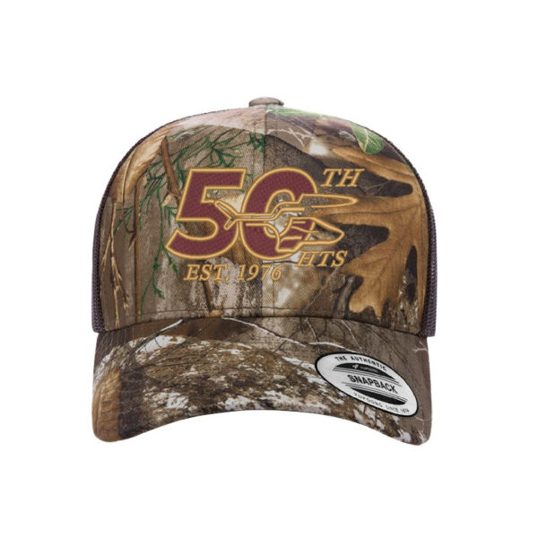 YP Classics Adult 50th Anniversary Embroidered Trucker Cap Thumbnail